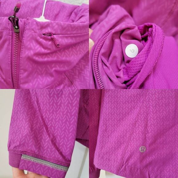 Lululemon Go The Distance Jacket, Biggie Washi Weave Embossed Ultra Violet 6 - Picture 6 of 12